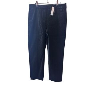 NEW J.Crew Kate Black‎ Velvet Pants Size 10 Cropped Ankle Tailored Trousers